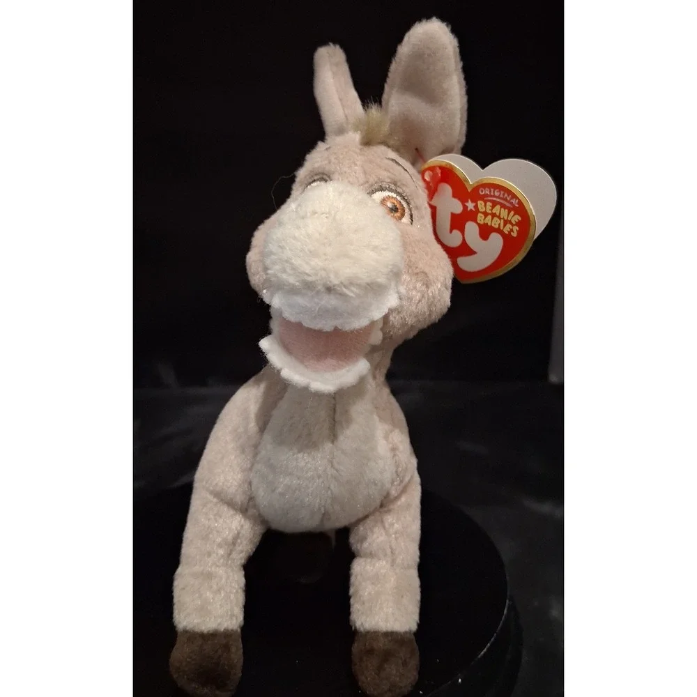 Ty Beanie Babies Donkey Shrek the Third Plush DreamWorks Tan Brown 47085
